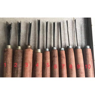 bộ đục tỉa đục tách đục tỉa râu tóc tỉa lông chim đục gỗ đục điêu khắc đục chạm mài sắc kèm cán gỗ nghiến chất lượng
