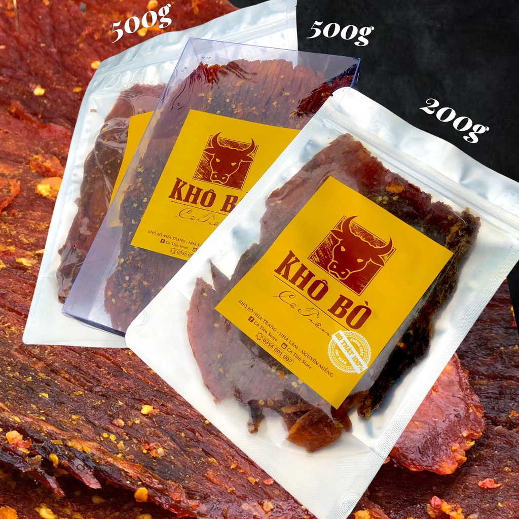 KHÔ BÒ CÔ TIÊN NGUYÊN MIẾNG (200gr / 500gr) nhà làm chất lượng cao | BigBuy360 - bigbuy360.vn