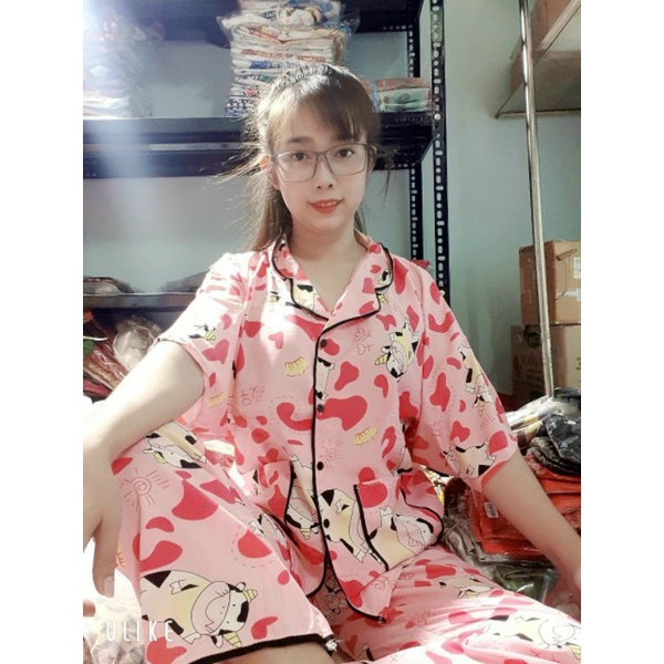 Đồ bộ lụa cánh dơi quần dài
