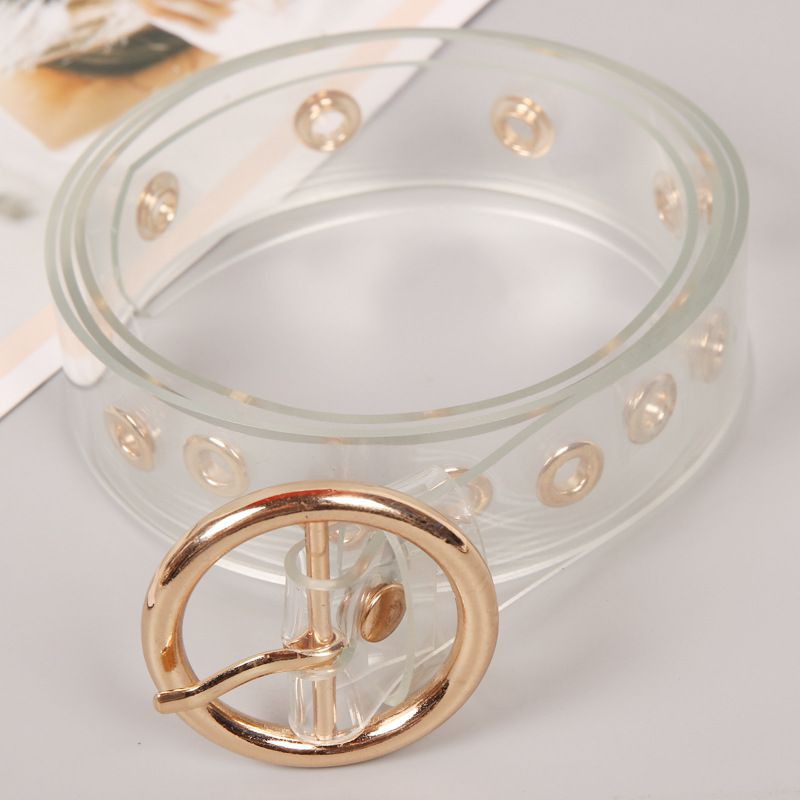 Dây thắt lưng trong suốt khóa nhựa cho nữ