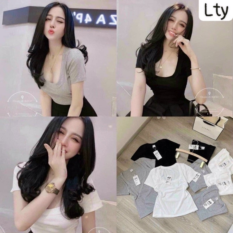 ÁO THUN XINH CỔ U CỰC CÁ TÍNH TU1