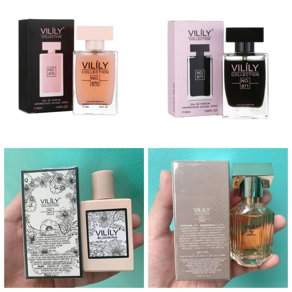 Nước Hoa Vilily Nội Địa Trung Nhiều loại (25ml Chính Hãng) giá sỉ lẻ