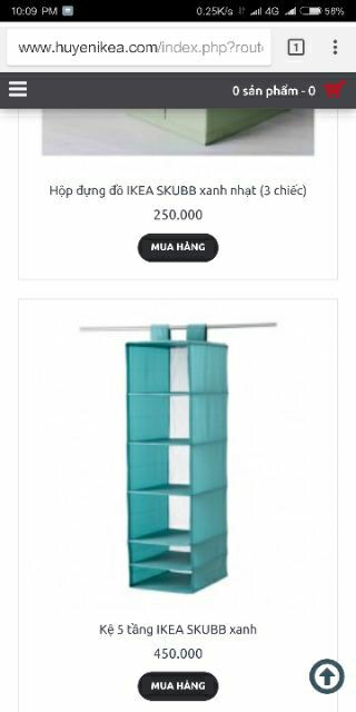 GIÁ TREO TRONG TỦ QUẦN ÁO 6 NGĂN IKEA SKUBB 35X45X125 cm