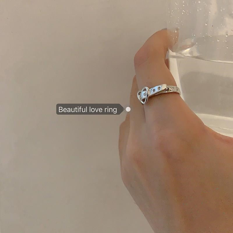 Nhẫn Hình Trái Tim Có Thể Điều Chỉnh Thời Trang