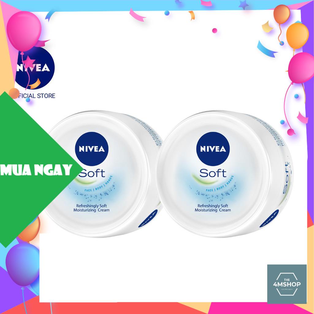 ✅ Bộ đôi Kem dưỡng làm mềm da NIVEA Soft Crème 50ml/hũ - 89054