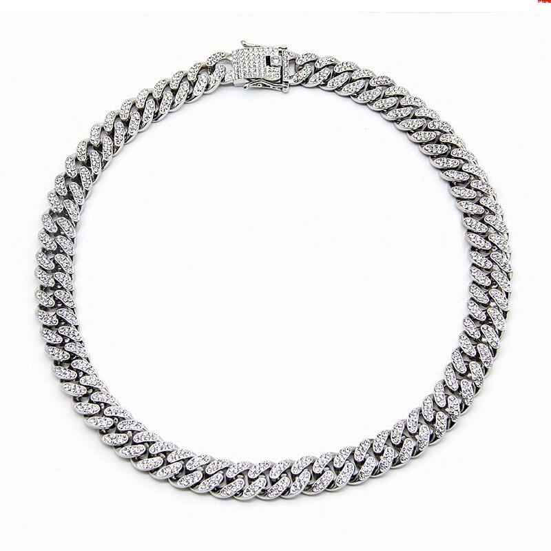 Vòng cổ Đính Kim Cương Lấp Lánh Phong Cách Hip Hop Sang Trọng Dành Cho Nam Và Nữ