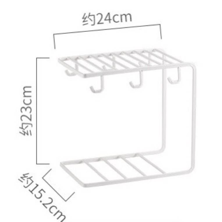 úp cốc, treo cốc gồm cả khay gỗ bên dưới