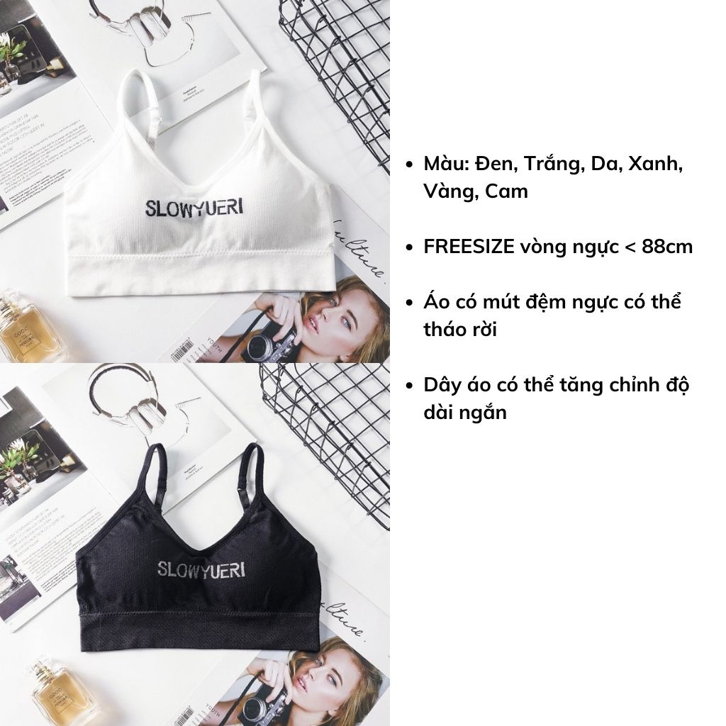 Áo bra tập gym 2 dây thể thao đẹp, áo ngực không gọng thể thao JOCOSI B7701