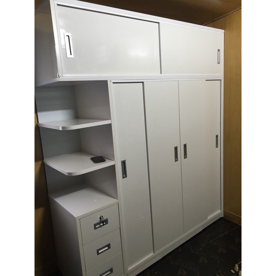 Tủ quần áo nhựa Đài Loan 5 cánh lùa cao 2.45m – Nội thất Thành Công