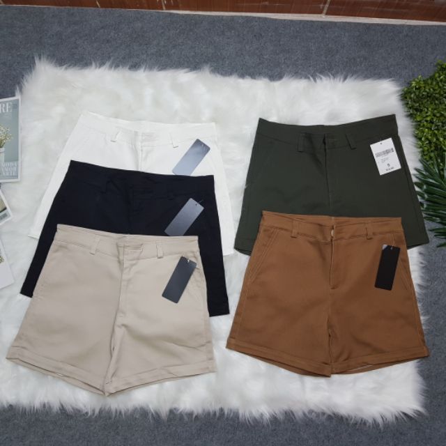 Quần short kaki lật lai
