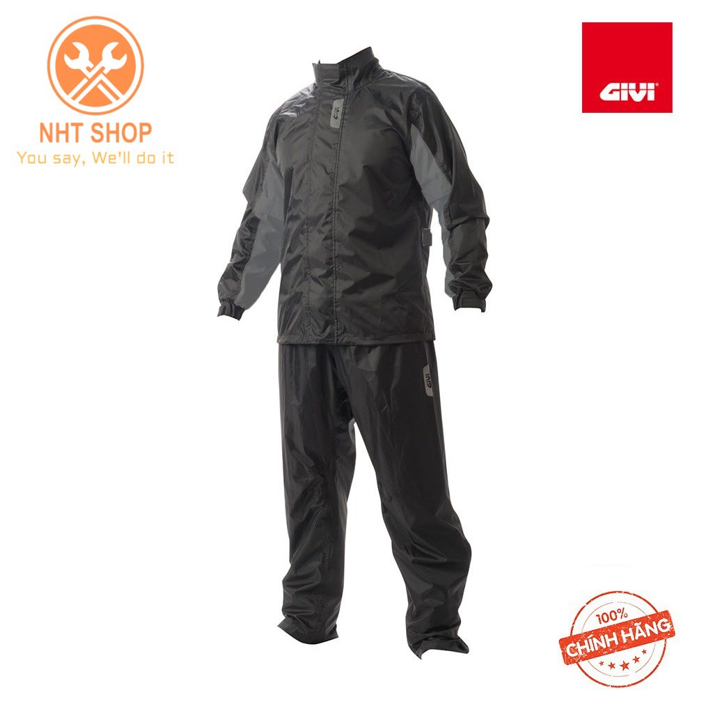 Áo Mưa Bộ Givi RIDER TECH Rain Suit Black Grey RRS07 AX-NG Hàng Chính Hãng – NHT Shop