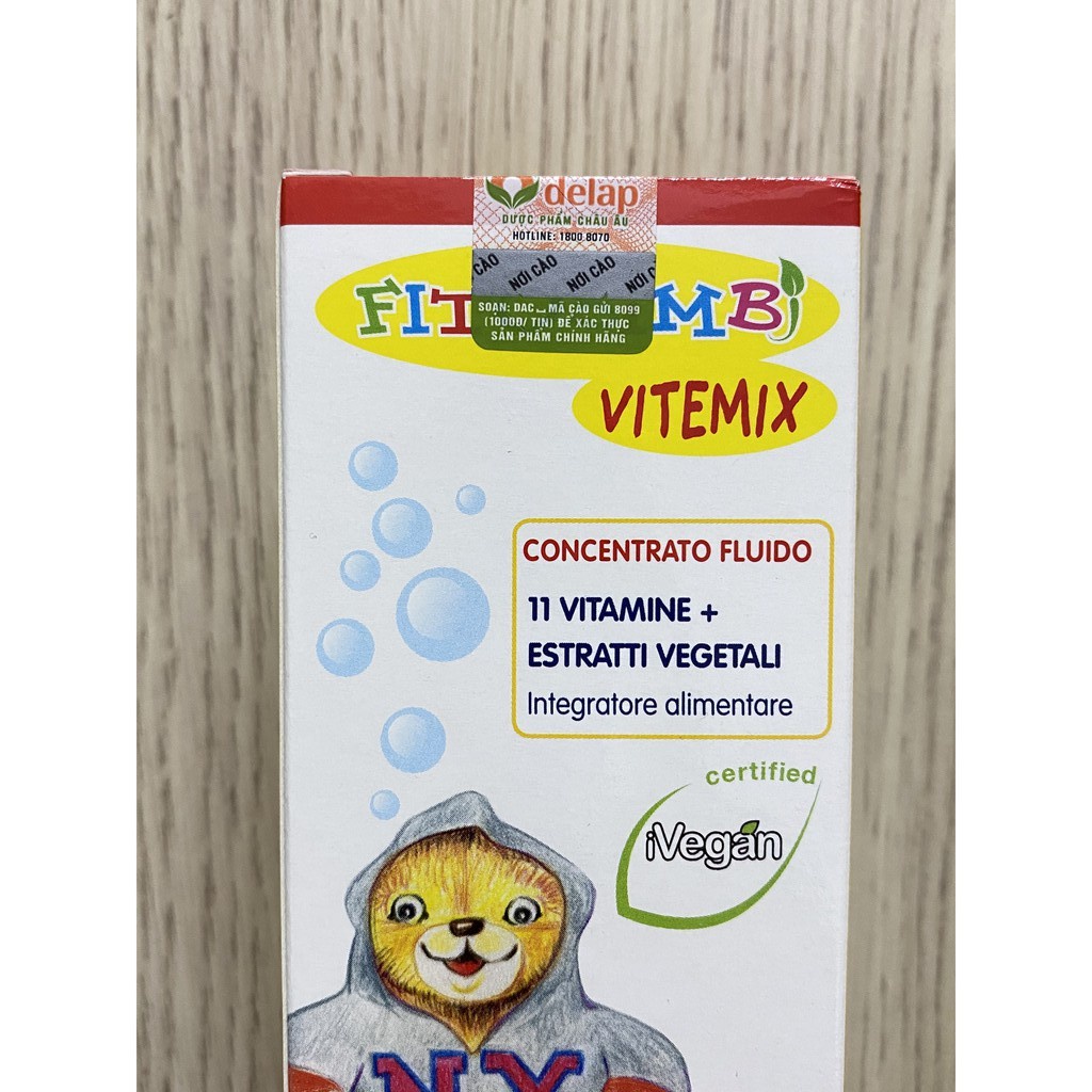 Bổ sung Vitamin cho bé - Vitemix Bimbi của hãng Fitobimbi - Nhập khẩu chính hãng Ý