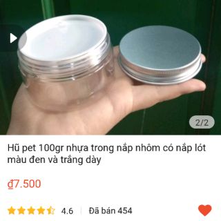 Combo 200c hũ 100gr nắp nhôm ,có lót dày