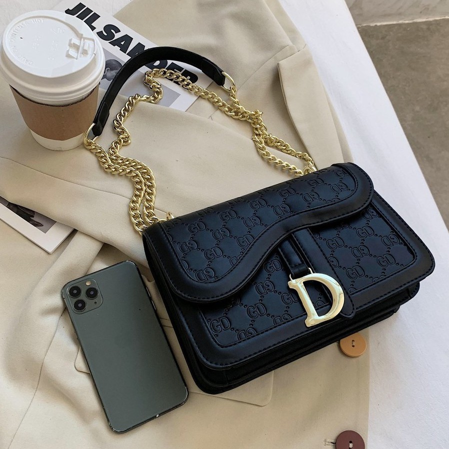 Túi Đeo Chéo Kẹp Nách Chữ D Vân Nổi Siêu Hót TX26 LIZHOUSE