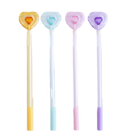 bút trái tim xoay D247 cute dễ thương viết mực gel