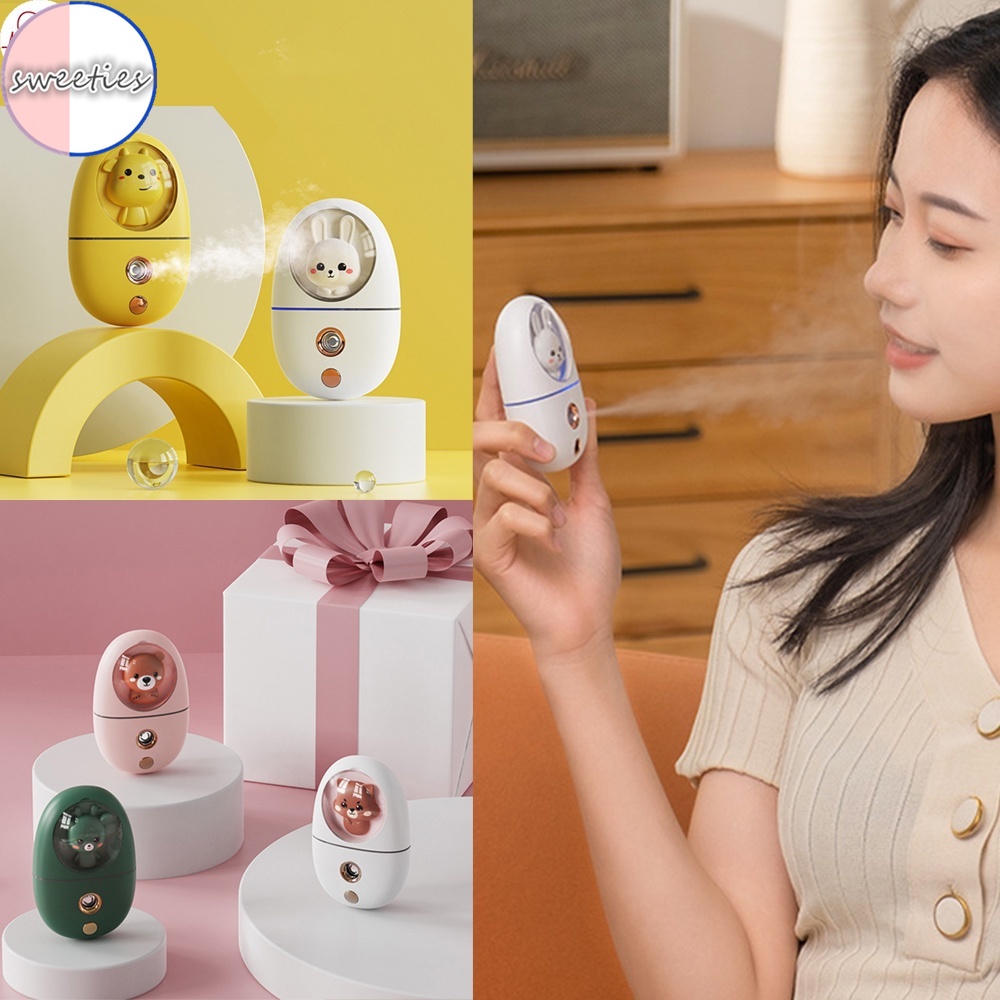 (Hàng Mới Về) 1 Bình Xịt Nước Dưỡng Ẩm Da Mặt Hình Thú Cưng Dễ Thương Sạc Usb Nhỏ Gọn