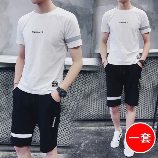 Đồ bộ thể thao nam in chữ Dink mặc nhà, set đồ nam mẫu mã mới 2021