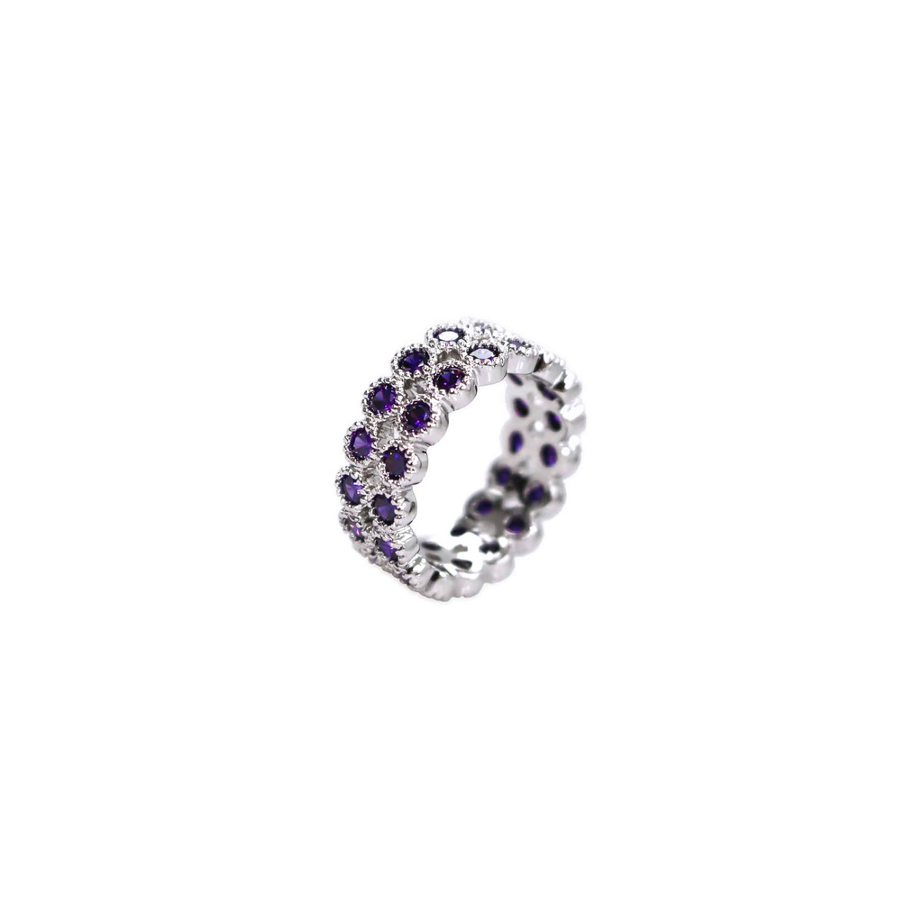 CHÍNH HÃNG NHẪN TENNIS CUBIC BLACKPURPLE RM BTS