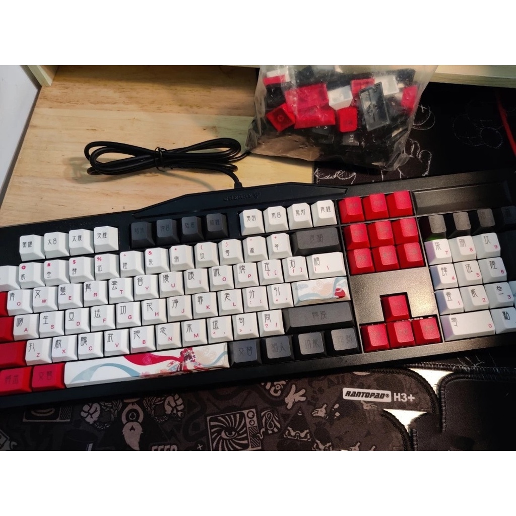 Keycap kiểu Trung Quốc keycap cô gái Trung Quốc CHRRY Profile PBT Dye bàn phím cơ thăng hoa keycaps