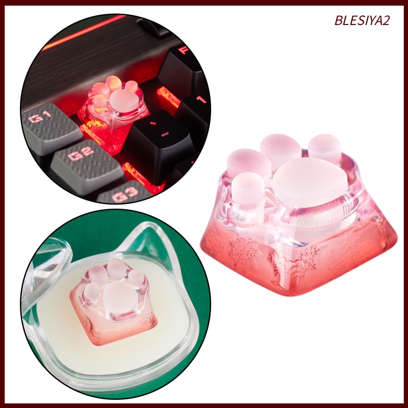 [BLESIYA2] Cute 3D Clear Cat Paw Mechanical Keyboard Keycap for Cherry MX