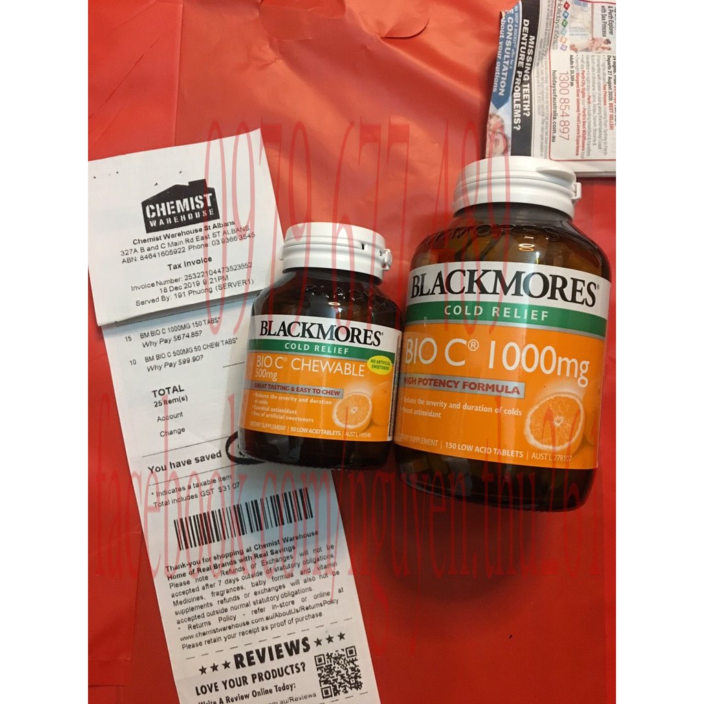 ( Mẫu mới) Vitamin C Bio C Blackmores 1000mg 150 viên Úc | BigBuy360 - bigbuy360.vn