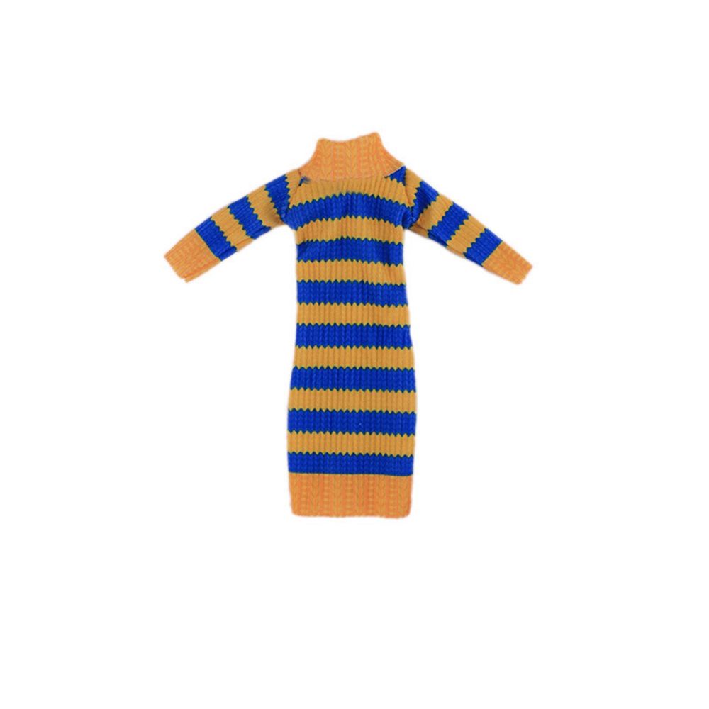 Áo sweater dệt kim mini phối lông nhiều màu sắc thời trang cho búp bê DIY