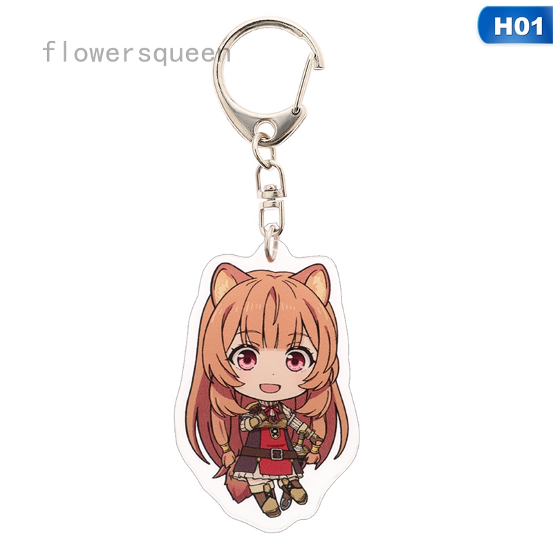 flowersqueen Móc chìa khóa hình anime dễ thương 2 mẫu tuỳ chọn