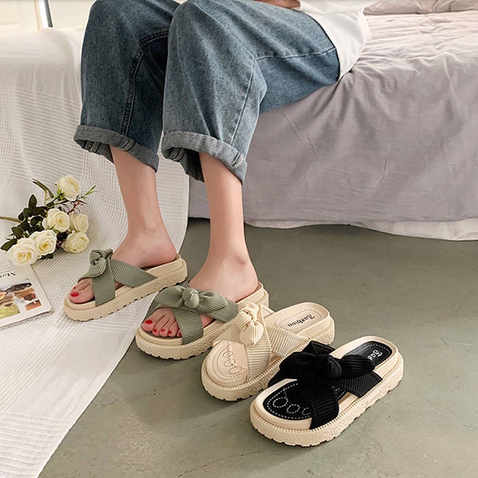 Dép Quai Ngang Đế Dày Thời Trang Dành Cho Nữ