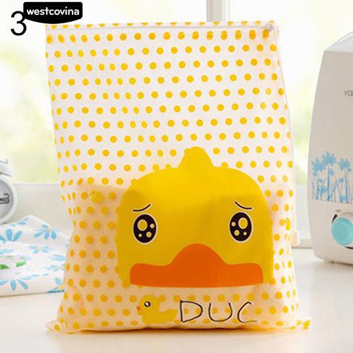 Túi PVC nhỏ có dây rút họa tiết hoạt hình xinh xắn dùng đựng đồ vật nhỏ tiện dụng