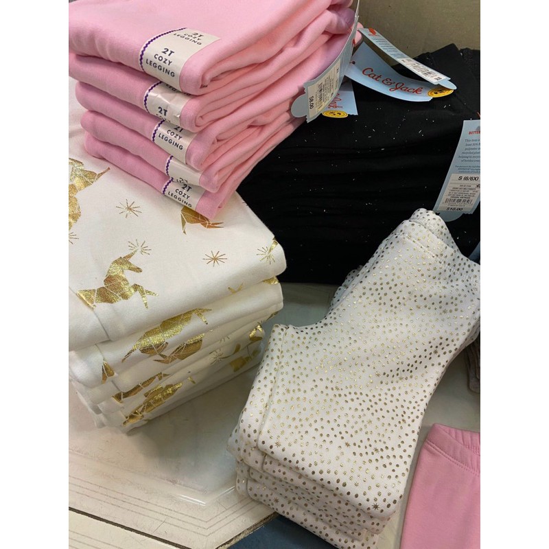 Quần legging lót lông bé gái