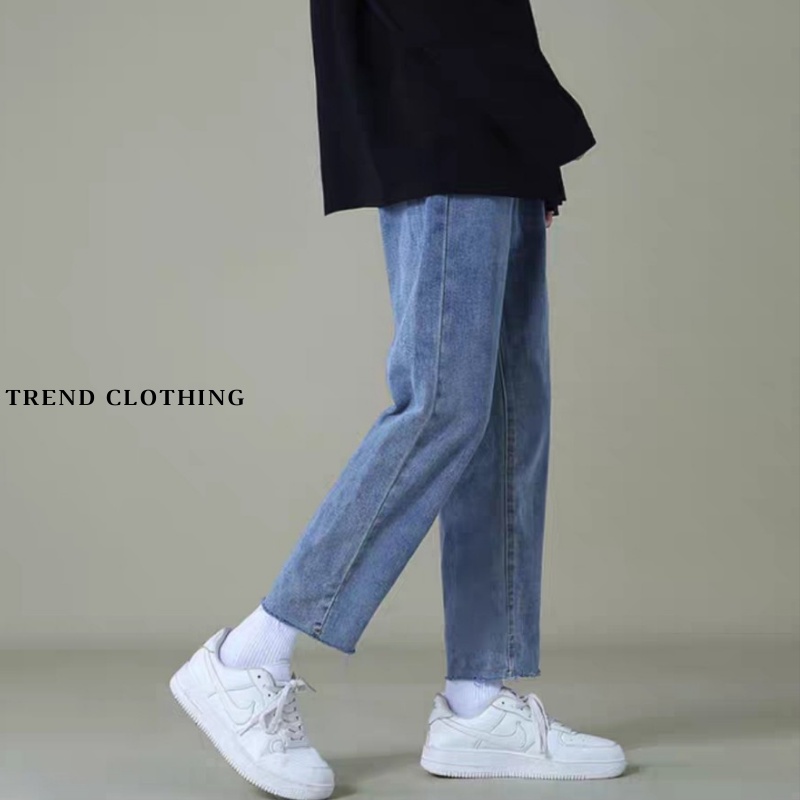 " RẺ VÔ ĐỊCH " Quần Jean nam, Quần Jeans baggy xanh sky rách gấu ống suông, rộng, hottrend 2022-XX MENS FASHION!