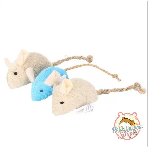 Set 3 chuột bông - Đồ chơi cho mèo