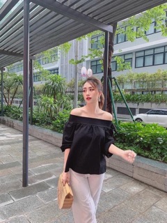 ÁO TRỄ VAI ĐŨI TAY NƠ