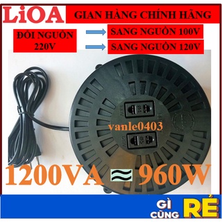 Biến áp đổi nguồn LiOA 1200VA DN012 từ 220V sang 100V/120V Cho Thiết Bị Nhật, Mỹ