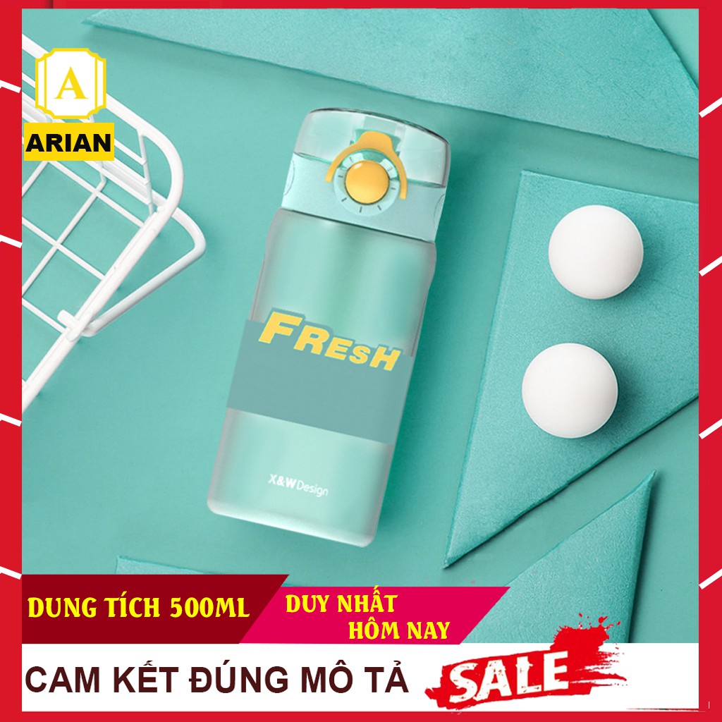 [ HÀNG CHUẨN ] Bình Nước Thể Thao Nhựa PP Cao Cấp Dung Tích 500ml &amp; 700ml Bình Tập Gym FRESH BN05