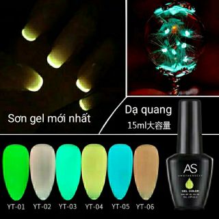 Sơn gel As chai đen màu Dạ Quang mã YT