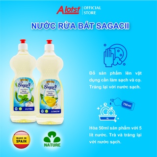 Nước rửa bát đậm đặc Sagacii 750ml