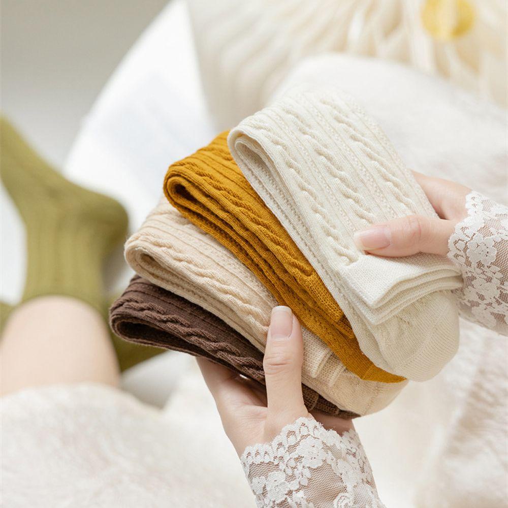 AROMA Vớ Cotton Họa Tiết Kẻ Sọc Phong Cách Lolita Vintage Dành Cho Nữ