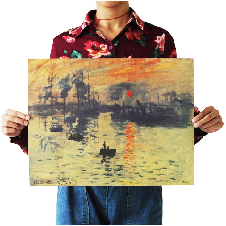 Tranh treo tường trang trí nội thất quán cà phê phong cách vintage