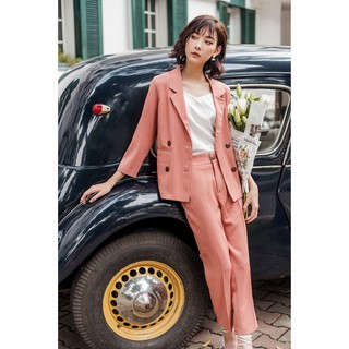 [HÀNG CÓ SẴN]Set vest nữ thiết kế Mosohali Annie trẻ trung năng động (Ấo vest + Quần âu)