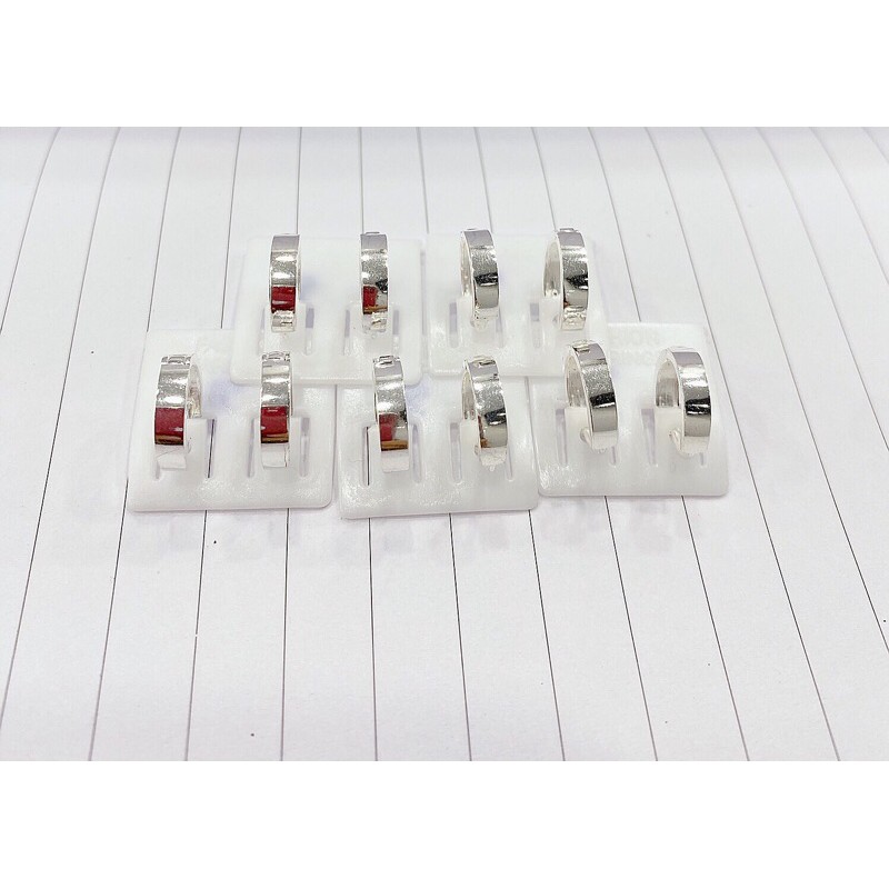 Khuyên tai Nmj tròn không đá đường kính 0,8-1cm bạc ta