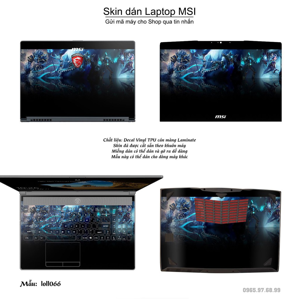 Skin dán Laptop MSI in hình Liên Minh Huyền Thoại nhiều mẫu 9 (inbox mã máy cho Shop)