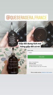 Serum trà đen Fresh Black tea chống lão hoá mẫu mới 2022