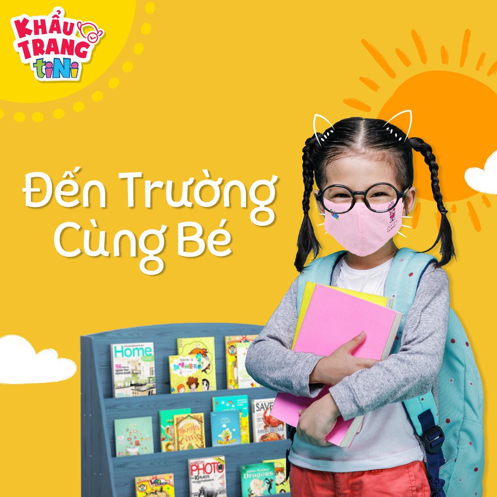 Khẩu Trang Vải cho Bé Green Shield-Vải Sợi Tre 3 Lớp Kháng Khuẩn-Size 2-4 tuổi/ 4-10 tuổi-Đạt tiêu chuẩn xuất USA