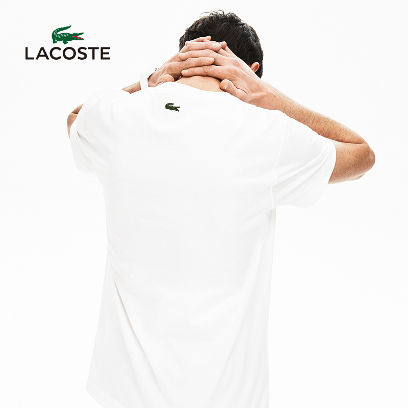 Lacoste France Crocodile Men's Spring and Summer Retro Fashion Print Print Casual T-shirt Men