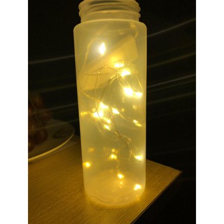 Đèn Led dây đồng 2m màu trắng ấm chạy pin