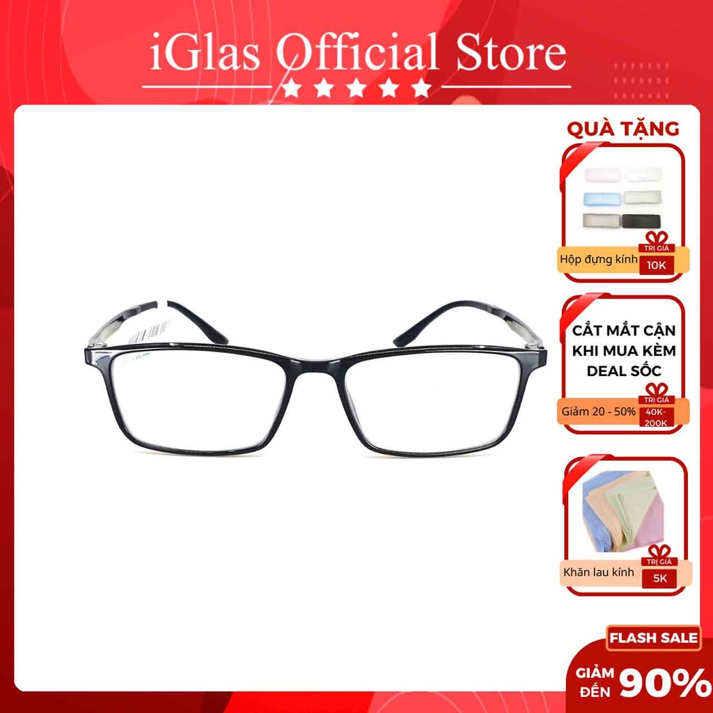 Gọng Kính Cận Nhựa Cao Cấp iGlas S1, Làm Từ Nhựa Ultem Siêu Bền Nhẹ Dùng Trong Chế Tạo Vỏ Máy Bay, Cắt Cận Theo Yêu Cầu