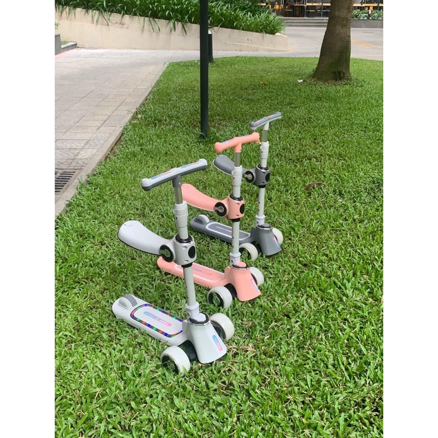 Xe trượt scooter LOẠI MỚI cho bé có nhạc đèn, trọng tải 100kg đủ màu