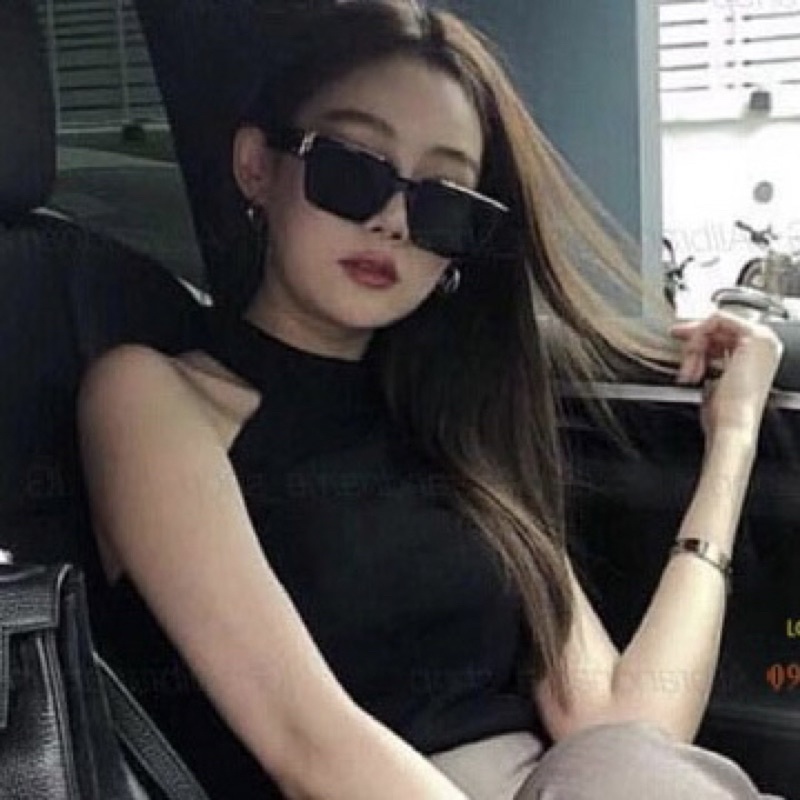 Kính râm thời trang LV mắt vuông màu đen,thiết kế hiện đại,trẻ trung dành cho cả nam và nữ,chống UV400.Xu hướng của năm