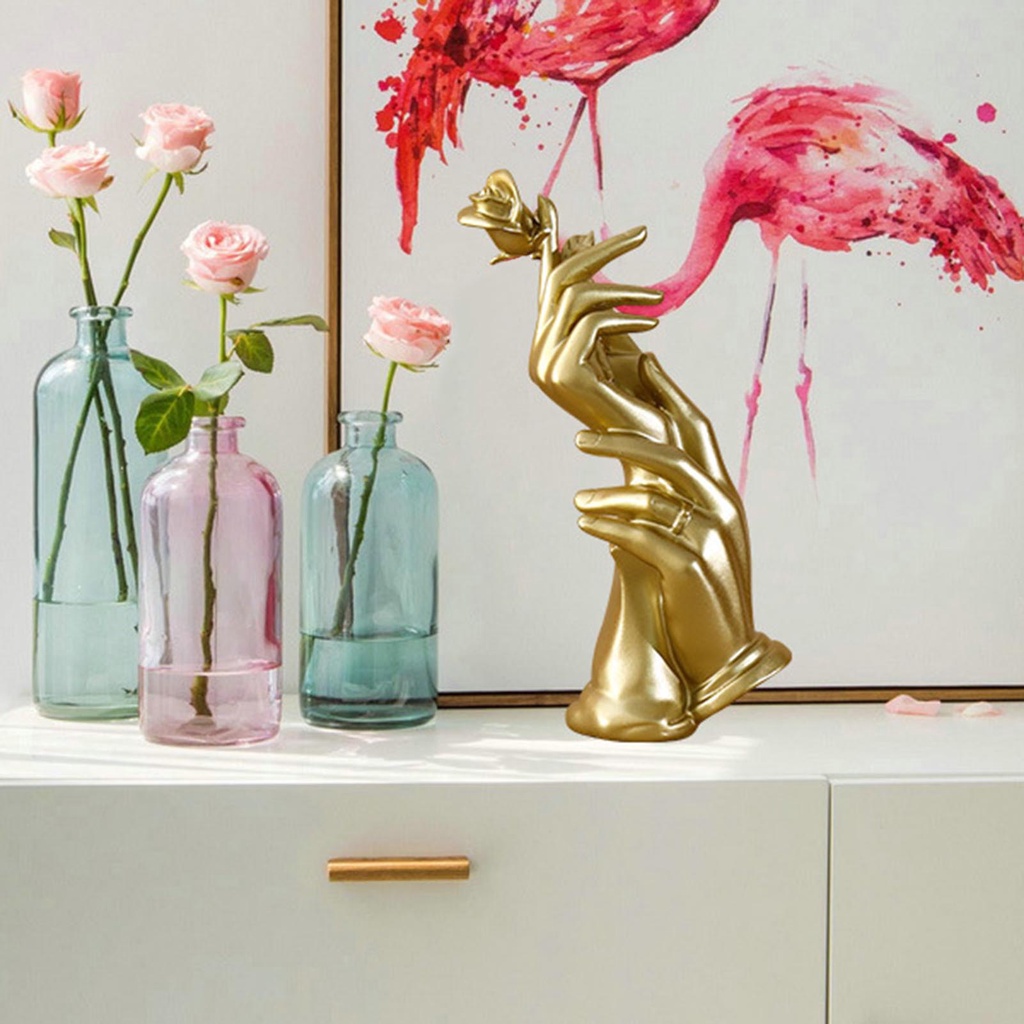 Bức tượng trang trí hình bàn tay bằng nhựa resin phong cách sáng tạo thích hợp trang trí nhà cửa